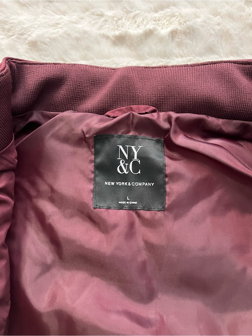 New York & Company Quilted Sleeveless Vest - Burgundy - Picture 3 of 6